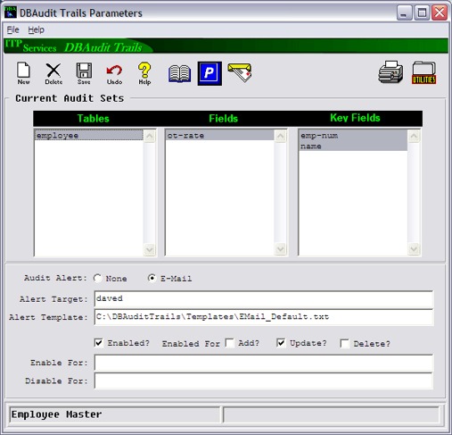 Audit Trails Parameters